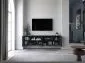 Szafka RTV TAL 2 150 granatowa mat MEBLE LINDNER | MIRAT. w stylu GLAMOUR, LOFT kolekcja TAL