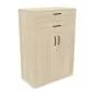 Komoda biurowa EASY SPACE CABINET HDE 2D2S 80cm akacjowa zamykana I sklep meblowy MIRAT.
