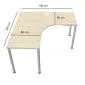 Biurko narożne EASY SPACE I-LEG LS 140x140cm akacjowe I sklep meblowy MIRAT.