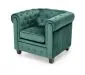 Fotel do salonu ERIKSEN VELVET ciemnozielony w stylu glamour | MIRAT. styl GLAMOUR