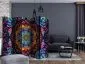Parawan jednostronny Orient 225x172 cm 5-częściowy fioletowy | MIRAT.