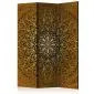 Parawan dwustronny Orient 135x172 cm 3-częściowy brązowy | MIRAT.
