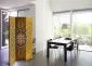 Parawan dwustronny Orient 135x172 cm 3-częściowy brązowy | MIRAT.