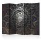 Parawan dwustronny Orient 225x172 cm 5-częściowy czarny | MIRAT.