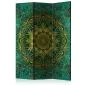 Parawan jednostronny Orient 135x172 cm 3-częściowy zielony | MIRAT.