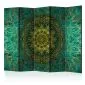 Parawan dwustronny Orient 225x172 cm 5-częściowy zielony | MIRAT.