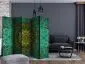 Parawan dwustronny Orient 225x172 cm 5-częściowy zielony | MIRAT.