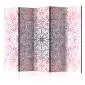 Parawan jednostronny Orient 225x172 cm 5-częściowy biały | MIRAT.