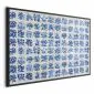 Plakat Płytki azulejos 90x60 cm z ramą czarną bez marginesu | MIRAT.