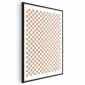 Plakat Brązowa geometria 21x30 cm z ramą czarną z marginesem | MIRAT.