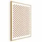 Plakat Brązowa geometria 21x30 cm z ramą złotą z marginesem | MIRAT.