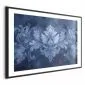 Plakat Błękitny ornament 60x40 cm z ramą czarną z marginesem | MIRAT.
