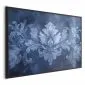 Plakat Błękitny ornament 90x60 cm z ramą czarną bez marginesu | MIRAT.