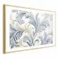 Plakat Barokowe pnącze 60x40 cm z ramą złotą z marginesem | MIRAT.