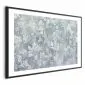 Plakat Przetarte wzory roślinne 60x40 cm z ramą czarną z marginesem | MIRAT.