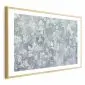 Plakat Przetarte wzory roślinne 90x60 cm z ramą złotą z marginesem | MIRAT.