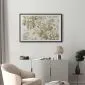 Plakat Vintage kwiaty 90x60 cm z ramą czarną z marginesem | MIRAT.