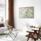 Plakat akwarelowe listki 60 x 40 cm z ramą złotą | MIRAT.  kolekcja f-H-10016-ao-a