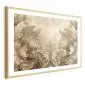 Plakat Rzeźbione ornamenty 42x29,7 cm z ramą złotą z marginesem | MIRAT.