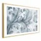 Plakat Kamienny ornament 30x21 cm z ramą złotą z marginesem | MIRAT.