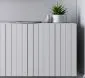 Stolik kawowy TAL 3D 110x54cm biały mat/gold do salonu I sklep meblowy MIRAT. styl GLAMOUR, RYFLOWANY kolekcja TAL