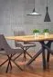 Stół DERRICK 160(200)x90 dąb/czarny rozkładany w stylu loft | MIRAT. styl LOFT