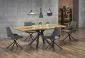 Stół DERRICK 160(200)x90 dąb/czarny rozkładany w stylu loft | MIRAT. styl LOFT