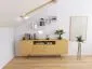 Półka ALESIA 3 dąb sonoma wisząca do salonu | MIRAT. w stylu LOFT kolekcja