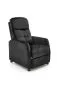 Fotel FELIPE 2 VELVET czarny z funkcją relaks | MIRAT. styl LOFT