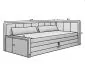 Elegancka sofa rozkładana z funkcją spania FULGEO czarna/szara prawa I sklep meblowy MIRAT.
