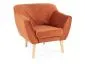 Fotel do salonu KARO 1 Velvet Cynamonowy / Buk | MIRAT
