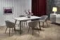 Krzesło tapicerowane K430 VELVET szare tapicerowane z podłokietnikami | MIRAT. styl GLAMOUR, LOFT