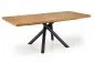 Stół DERRICK 160(200)x90 dąb/czarny rozkładany w stylu loft | MIRAT. styl LOFT