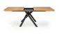 Stół DERRICK 160(200)x90 dąb/czarny rozkładany w stylu loft | MIRAT. styl LOFT