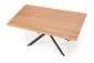 Stół rozkładany LEGARTO 160(200)x90 dąb/czarny na designerskiej podstawie | MIRAT. styl LOFT