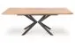 Stół rozkładany LEGARTO 160(200)x90 dąb/czarny na designerskiej podstawie | MIRAT. styl LOFT
