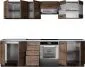 Zestaw mebli kuchennych AMANDA 1 260cm cynamonowy/wenge z blatem I sklep meblowy MIRAT.