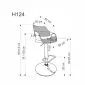 Hoker H-124 czarny/orzech na jednej nodze I sklep meblowy MIRAT. styl LOFT