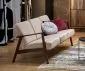 Sofa MILANO 3S beżowa/orzech nierozkładana I sklep meblowy MIRAT. styl SKANDYNAWSKI