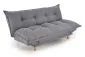 Sofa rozkładana z funkcją spania PILLOW szara na drewnianych nogach I sklep meblowy MIRAT.