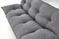 Sofa rozkładana z funkcją spania PILLOW szara na drewnianych nogach I sklep meblowy MIRAT.