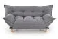 Sofa rozkładana z funkcją spania PILLOW szara na drewnianych nogach I sklep meblowy MIRAT.