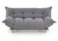 Sofa rozkładana z funkcją spania PILLOW szara na drewnianych nogach I sklep meblowy MIRAT.