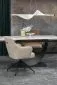 Stół rozkładany FERNANDO 160(240)x92 beżowy marmur/czarny designerski I sklep meblowy MIRAT. styl LOFT