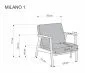 Fotel tapicerowany MILANO 1S oliwkowy/orzech do salonu I sklep meblowy MIRAT. styl SKANDYNAWSKI