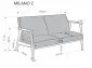 Sofa MILANO 2S beżowa/orzech na drewnianych nogach I sklep meblowy MIRAT. styl SKANDYNAWSKI