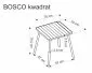 Stolik ogrodowy BOSCO 70x70 czarny 4-osobowy I sklep meblowy MIRAT.