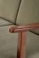 Sofa MILANO 2S oliwkowa/orzech dwuosobowa drewniany stelaż I sklep meblowy MIRAT. styl SKANDYNAWSKI, VINTAGE