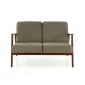 Sofa MILANO 2S oliwkowa/orzech dwuosobowa drewniany stelaż I sklep meblowy MIRAT. styl SKANDYNAWSKI, VINTAGE