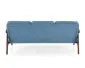 Sofa MILANO 3S niebieska/orzech trzyosobowa PRL I sklep meblowy MIRAT. styl SKANDYNAWSKI, VINTAGE